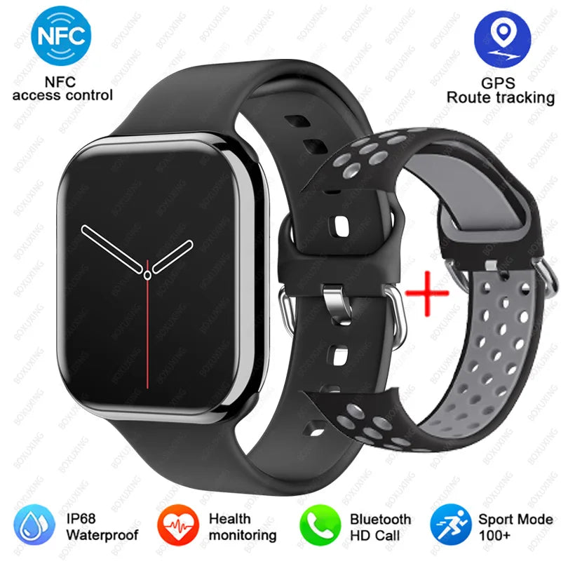 2024 New Smart Watch Women Ultra Series 8 GPS NFC Smartwatch Men BT Call Waterproof Wireless Charging 2.05 inch Screen Watch 9