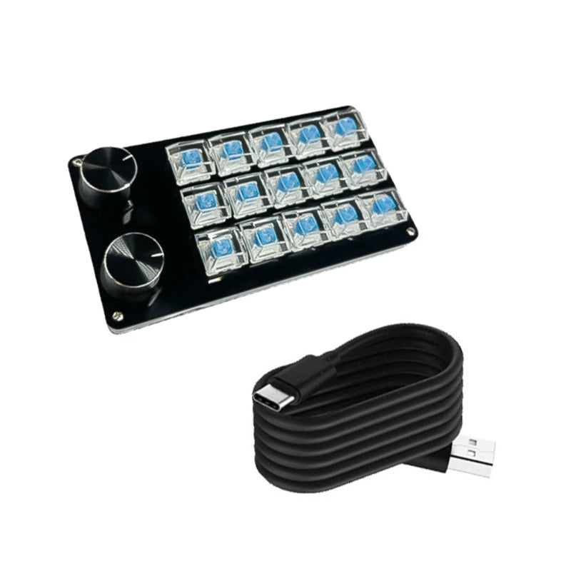 High Efficiency Programmable Macro Keyboards,9/10/12/15Key Mechanical Gaming Keypad for Multimedia and Industrial Use