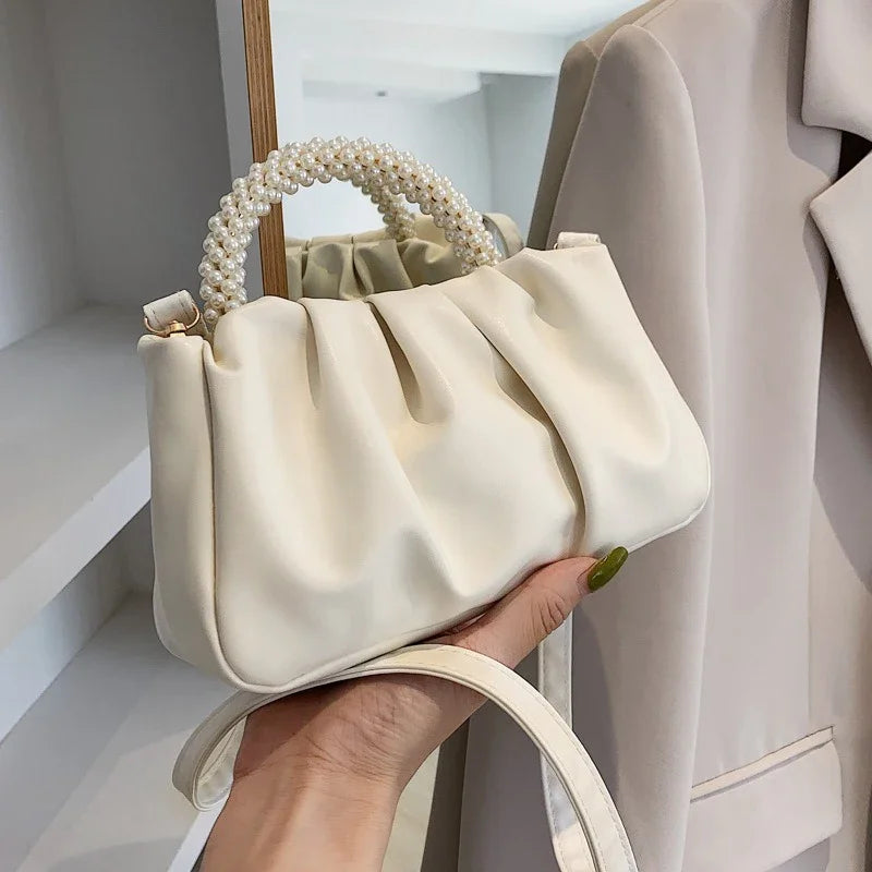 Women's Bag The Cloud Bag The New Solid-color Is Fashionable and Soft. It Is A Simple and Stylish Single-shoulder Crossbody Bag