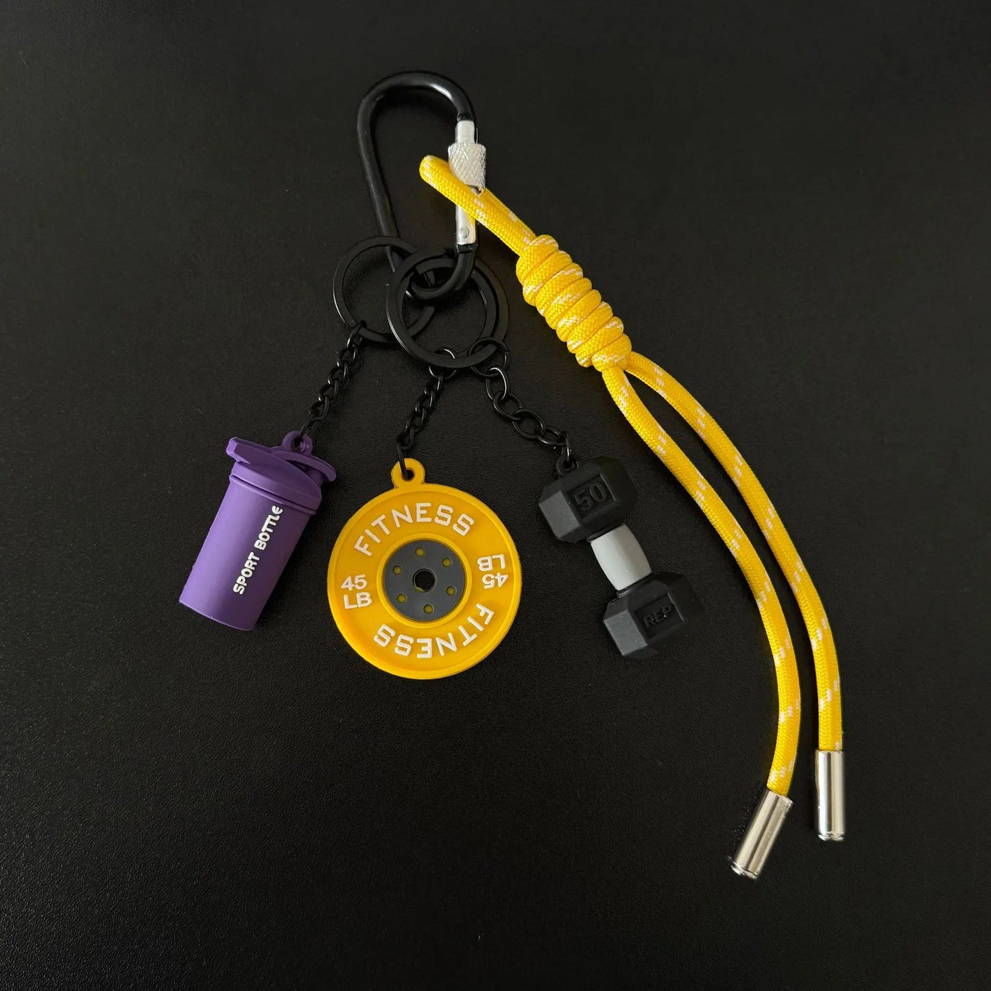 Sports Fitness Bag Pendant Mini Dumbbell Water Cup Keychain Camera Mobile Phone Backpack Accessories For Men Women Y2k Fashion