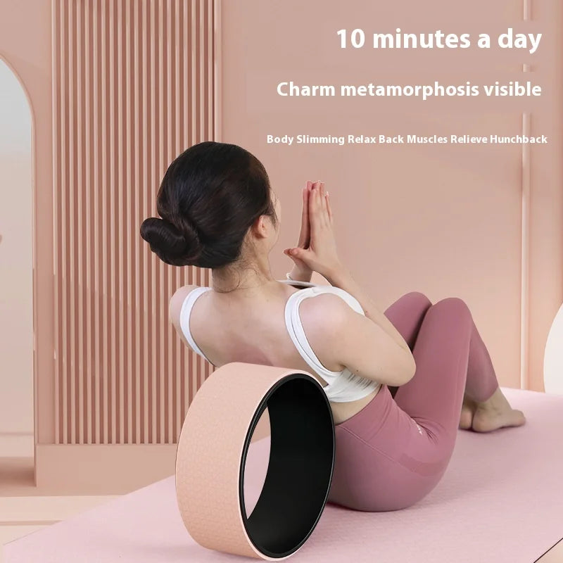 Yoga Wheel Pilates Accessories Home Gym Tool Exercise Equipment Fitness Bodybuilding Circle Muscle Massage Back Training Roller