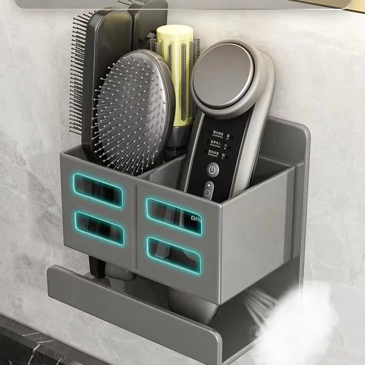 Bathroom Shelf Hole-free Multifunctional Washbasin Storage Tube Toothbrush Razor Storage Rack Wall-mounted Bathroom Supplies