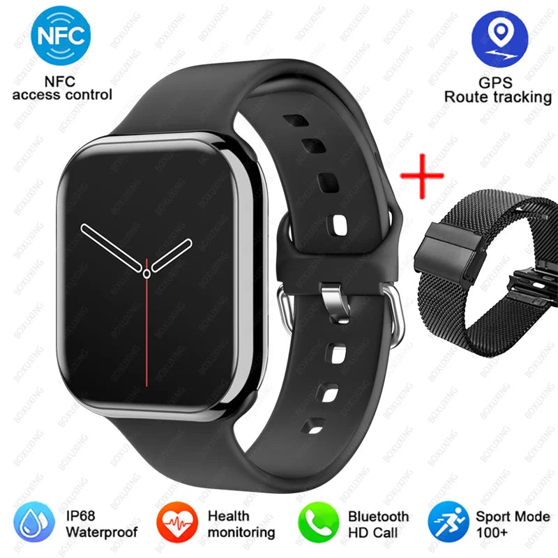 2024 New Smart Watch Women Ultra Series 8 GPS NFC Smartwatch Men BT Call Waterproof Wireless Charging 2.05 inch Screen Watch 9