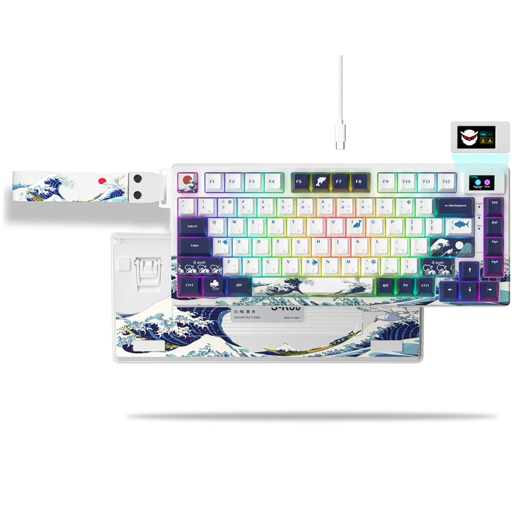 Womier S-K80 75% Keyboard with Color OLED Display Mechanical Gaming Keyboard Hot Swap Keyboard Gasket Mount RGB Custom Keyboard
