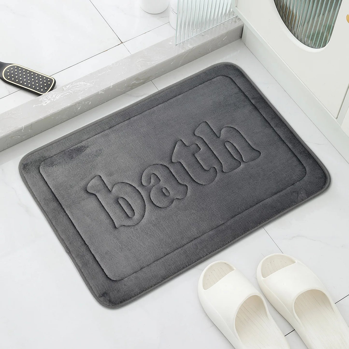 Bathroom non slip floor mat, soft bathroom mat, absorbent bath mat, thick velvet door mat, home decoration carpet, bath carpet
