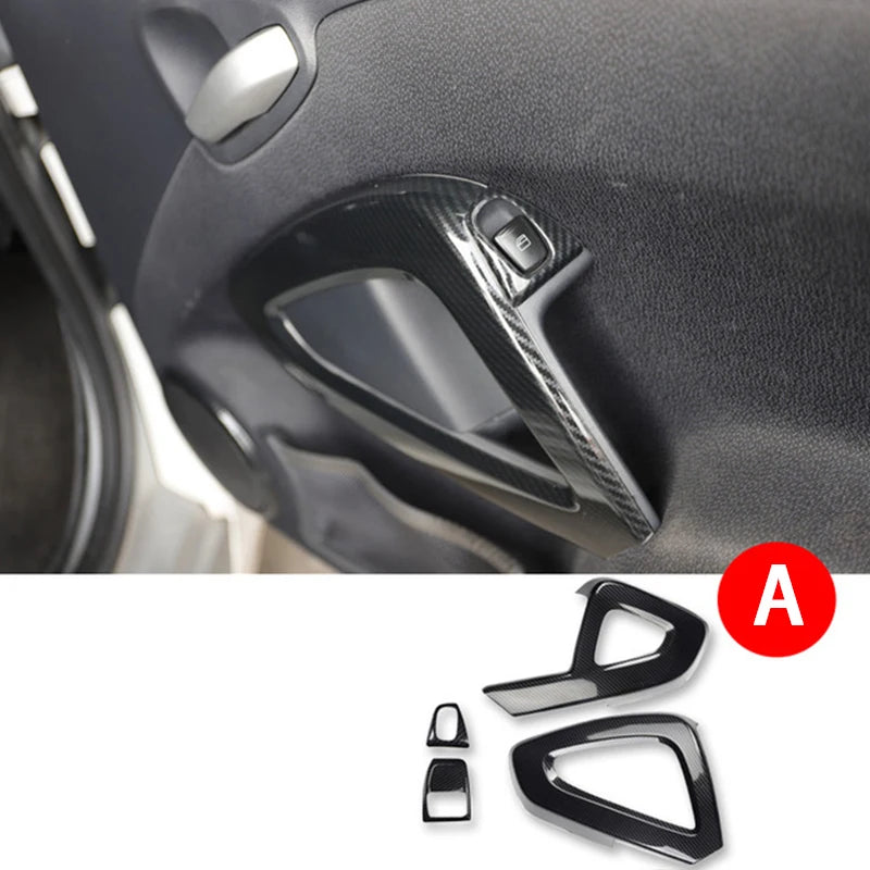Car Styling Decorative Cover Protective Shell Carbon Interior Modification ABS Sticker For Old Smart 451 Fortwo Car Accessories