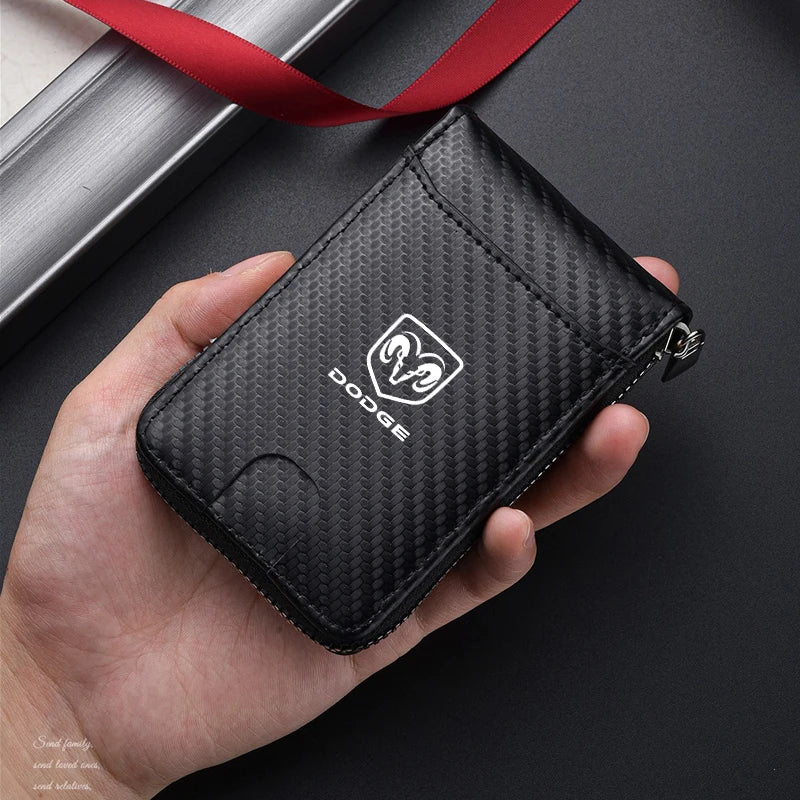 Car Accessories Car Driving Documents ID Card Holder Purse Wallet Case for Dodge SXT DART Challenger RAM 1500 Charger Avengr