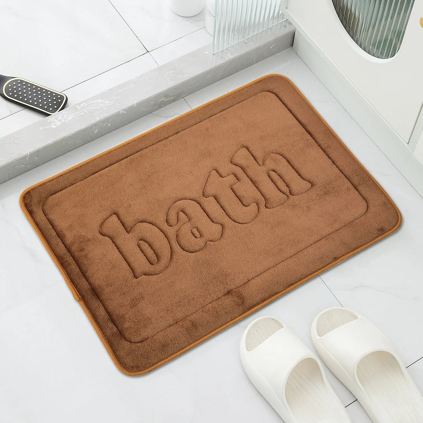 Bathroom non slip floor mat, soft bathroom mat, absorbent bath mat, thick velvet door mat, home decoration carpet, bath carpet