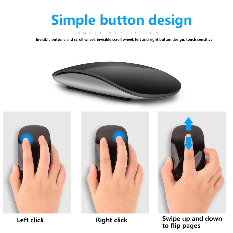 XIAOMI Multi-Touch Wireless Mouse Surface Magic Mouse For Macbook Pro Air Mini Laptop Tablet Bluetooth 5.0 Sensitive Mouse