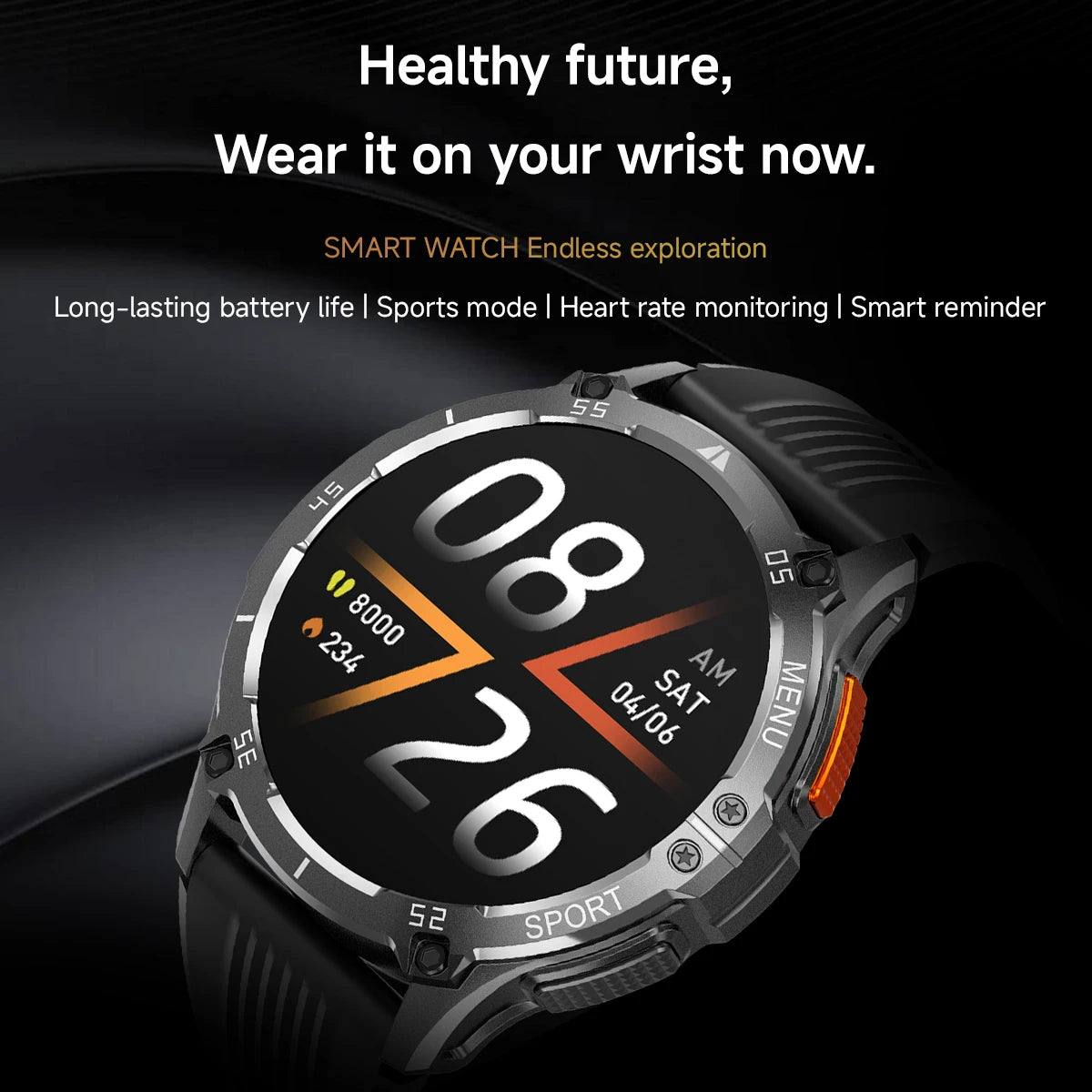 2025 Smart Watch 466*466 AMOLED Screen All Touch Health Monitoring Female Cycle Function Respiratory Training
