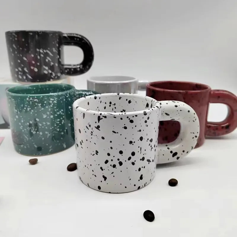 Creative Ceramic Coffee Mug Anamorphic Milk Cups Office Afternoon Tea Ink Splashing Mugs Kitchen Drinkware Home Accessories