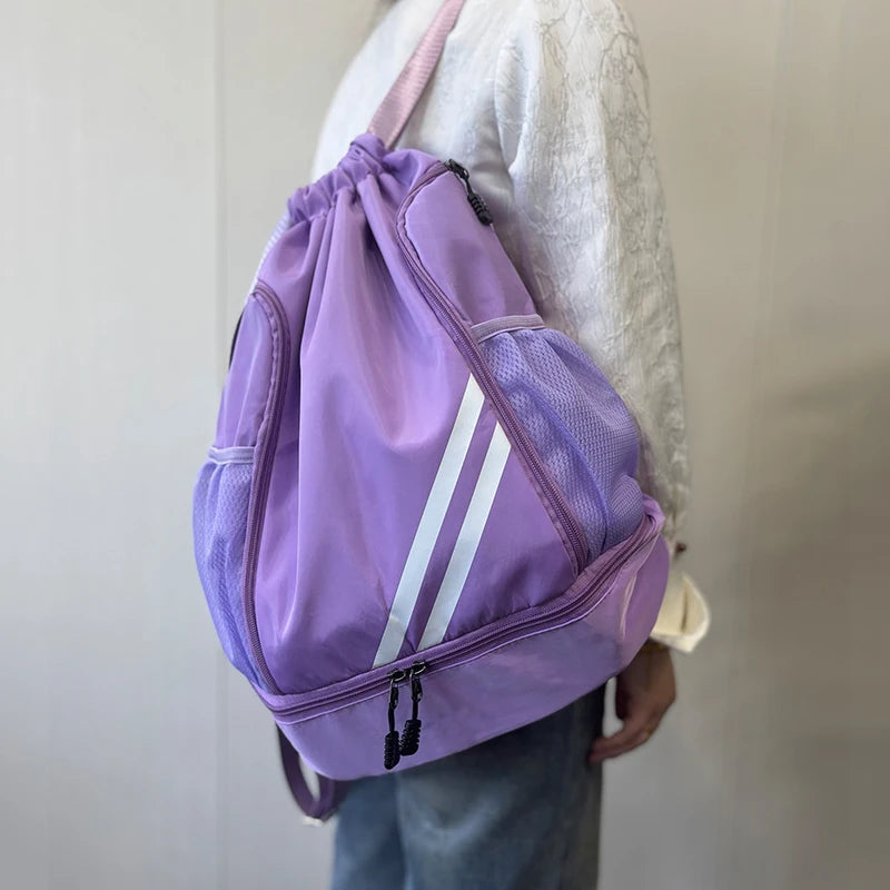 Fitness Gym Bag Backpack Women Men Basketball Backpack Outdoor Soccer Football Storage Bags Training Drawstring Sports Knapsack