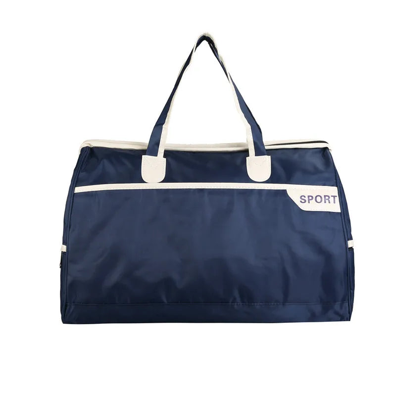 Nylon Travel Duffel Bag Outdoors Storage Bag Large Capacity Short-Distance Travel Package Foldable Boarding Bag Luggage Handbag