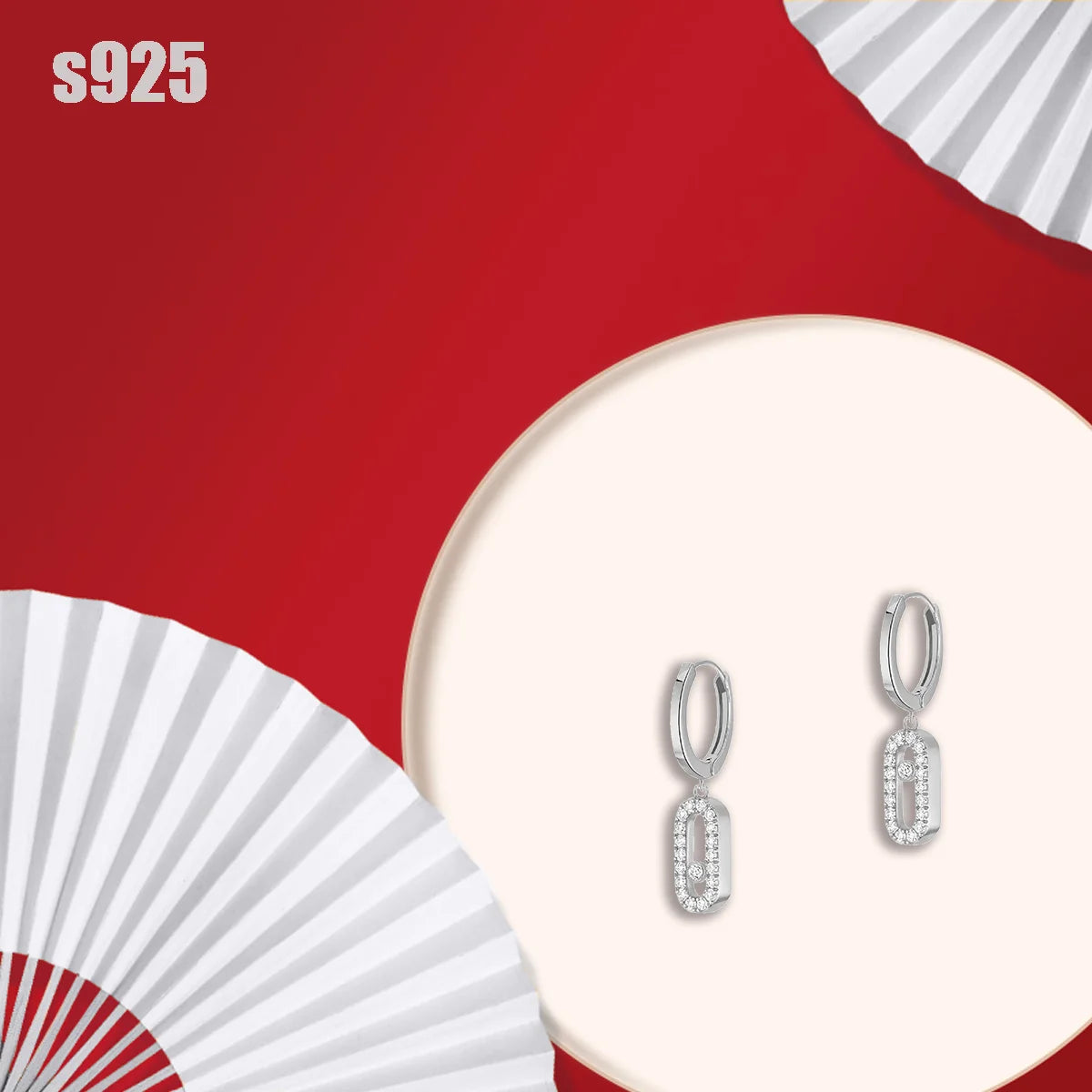 Pure silver s925 earrings Fashionable, trendy, charming, sweet, romantic, stylish, temperament, personality