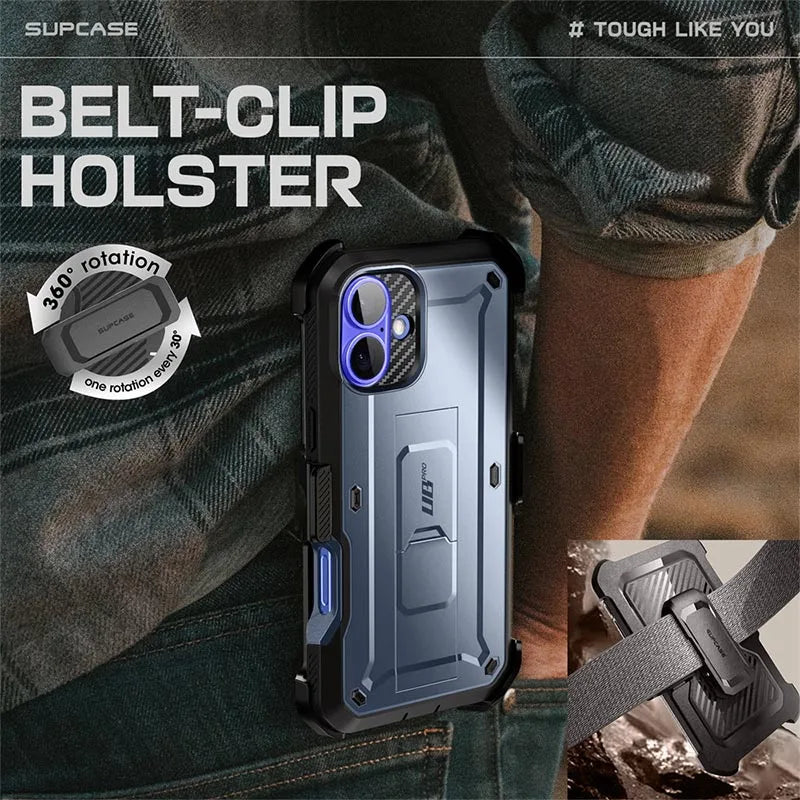 SUPCASE For iPhone 16 Case 6.1" (2024) UB Pro Full-Body Heavy Duty Rugged Phone Case with Built-in Screen Protector