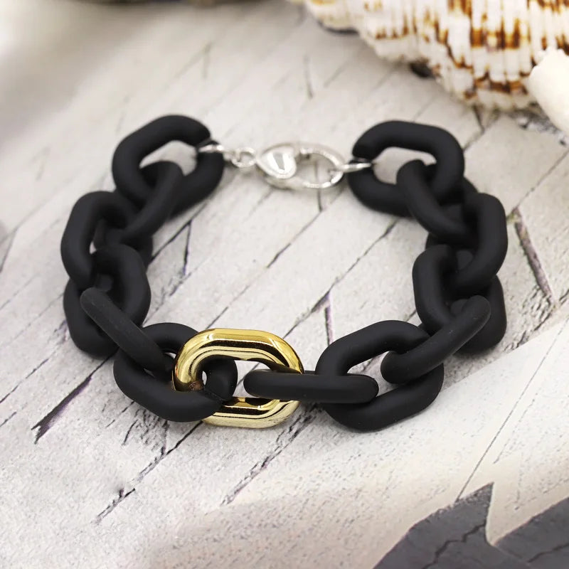 Bracelets for Women Jewelry Mixed Color Acrylic Buckle Rings Bracelets Lovely Accessories Gift Wholesale