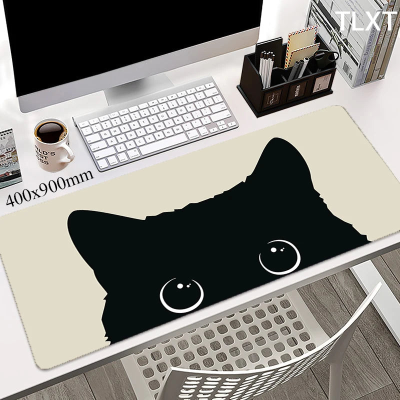 Mouse Pads Cute Cat Computer Mousepad Company Desk Pad 100x50cm Large Kawaii Mausepads Office Mouse Mat XXL Big Table Mats