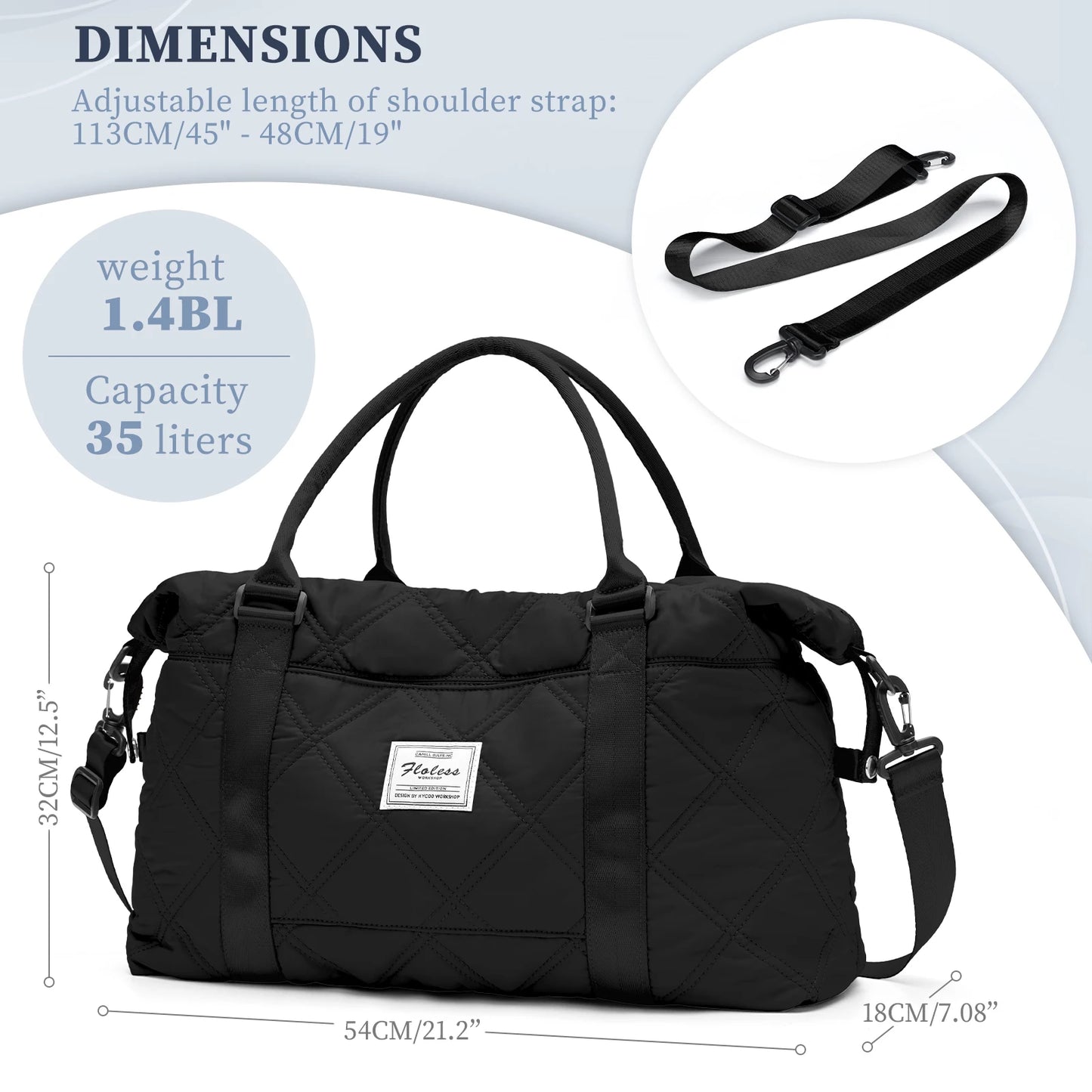 Travel bag, three-day and two-night outdoor travel bag, multi-color optional, oblique shoulder hand luggage bag, storage bag