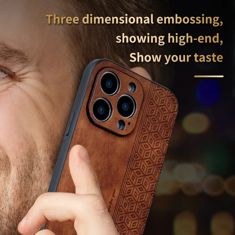 Iphone 11Case for IPhone 15 14Pro Max 13 12 11 Plus XS X XR 8 7 SE20 Luxury Leather Business Elite Shock Proof Cell Phone Cases