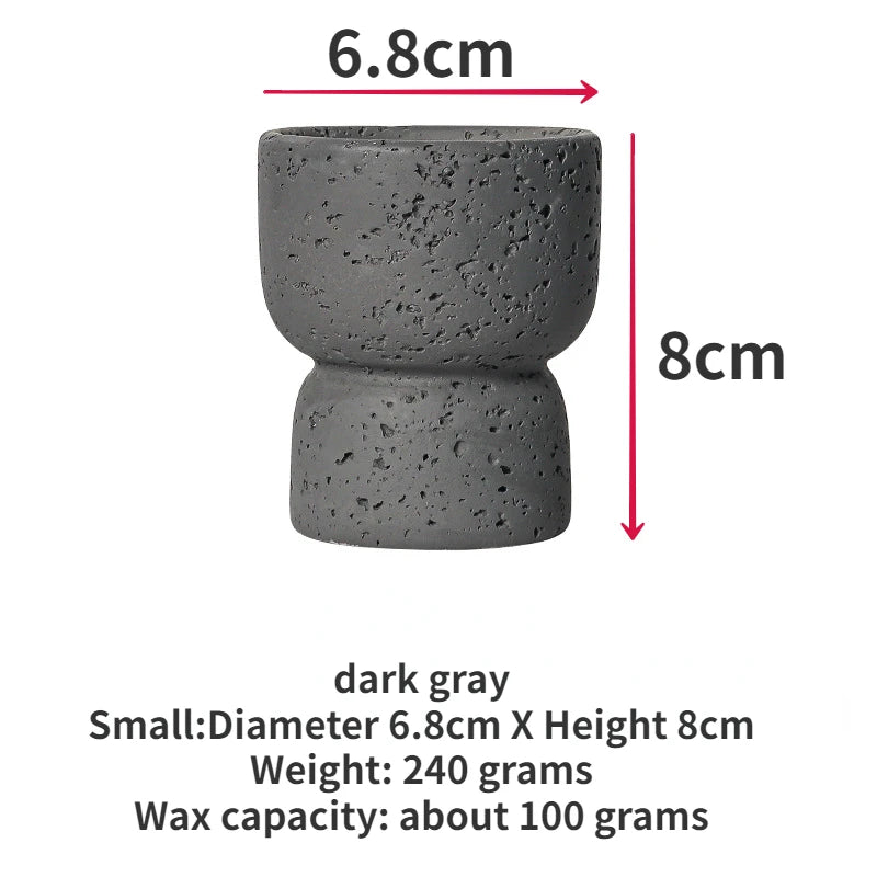 European style simple cement household scented candle empty cup diy high appearance level crafts indoor candlestick decoration