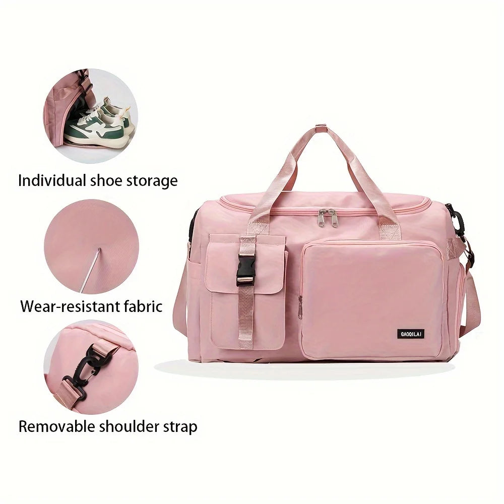 Travel Bag Large Capacity Dry and Wet Separation Student Portable Luggage Travel Storage Bag Fitness Bag Training Bag