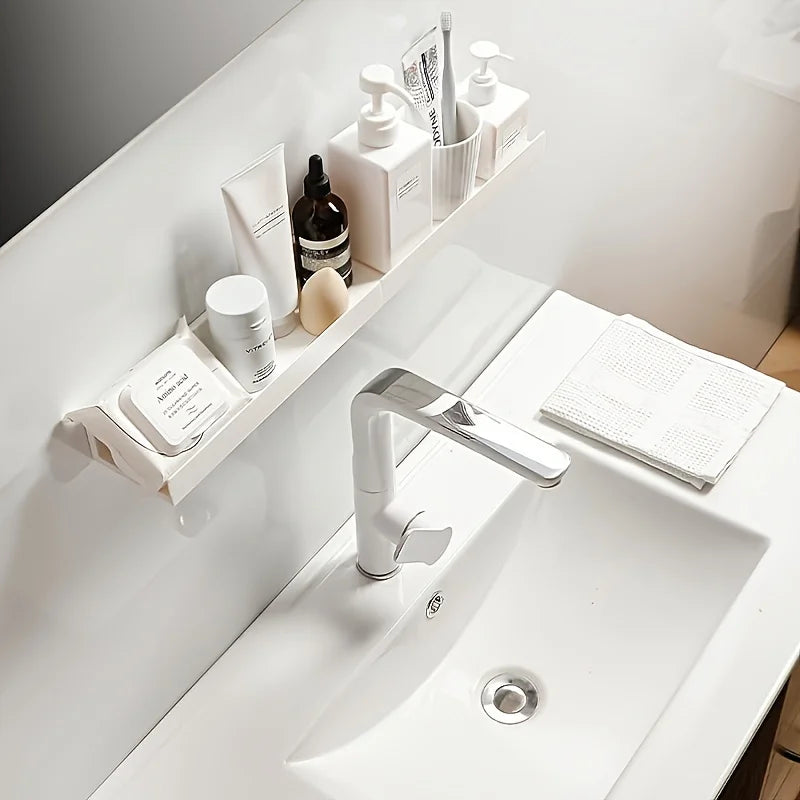 Bathroom Shelf Makeup Storage Organizer Rack Self Adhesive No-drill Shelves Wall Shampoo Rack Shower Shelf