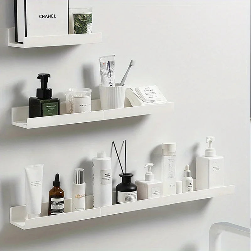 Bathroom Shelf Makeup Storage Organizer Rack Self Adhesive No-drill Shelves Wall Shampoo Rack Shower Shelf