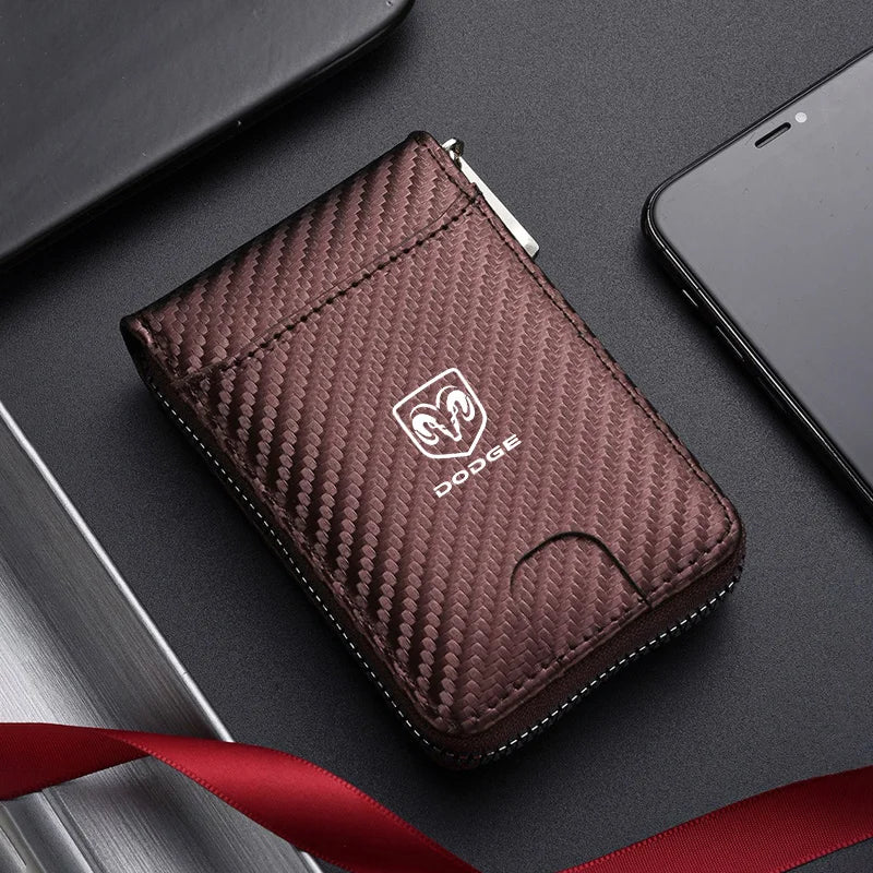 Car Accessories Car Driving Documents ID Card Holder Purse Wallet Case for Dodge SXT DART Challenger RAM 1500 Charger Avengr