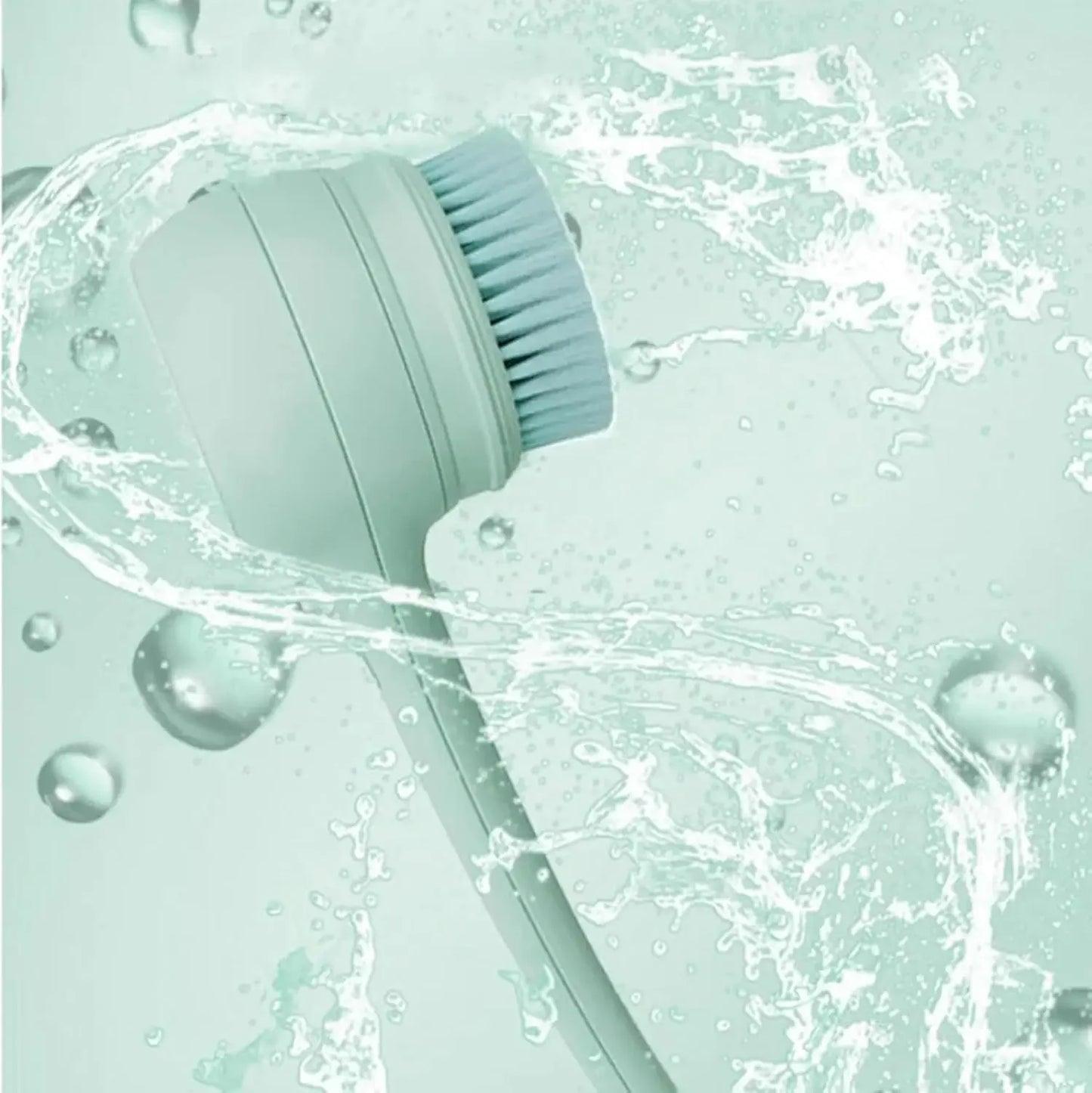 Bath Brush Electric Shower Brush Body Scrubber Exfoliating Massage Deep Cleaning Brush with Long Handle with 5 Brush Heads