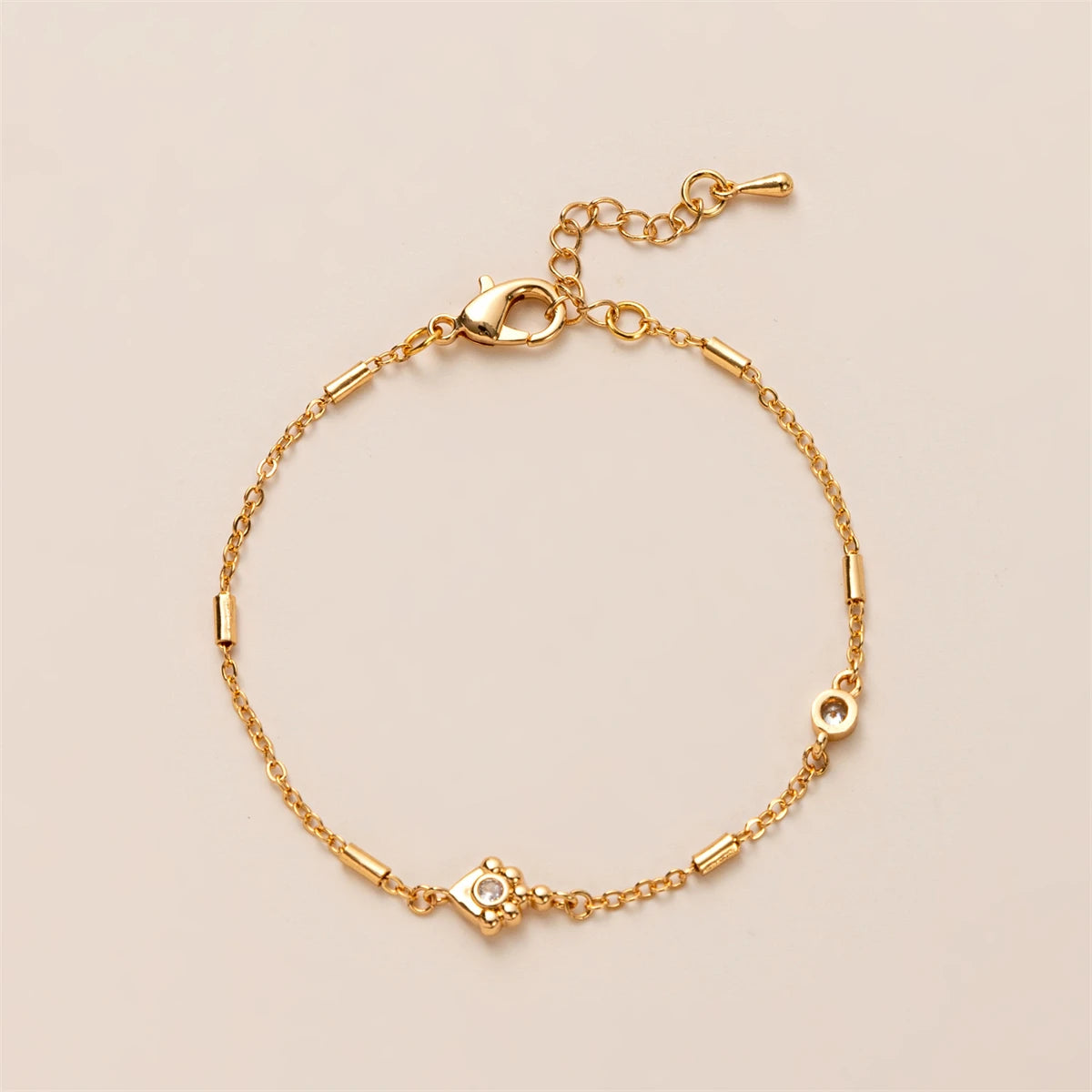 Fashion Accessories Light Luxury Style Love Gold Plated High Grade Zircon Gold Plated Adjustable Bracelet