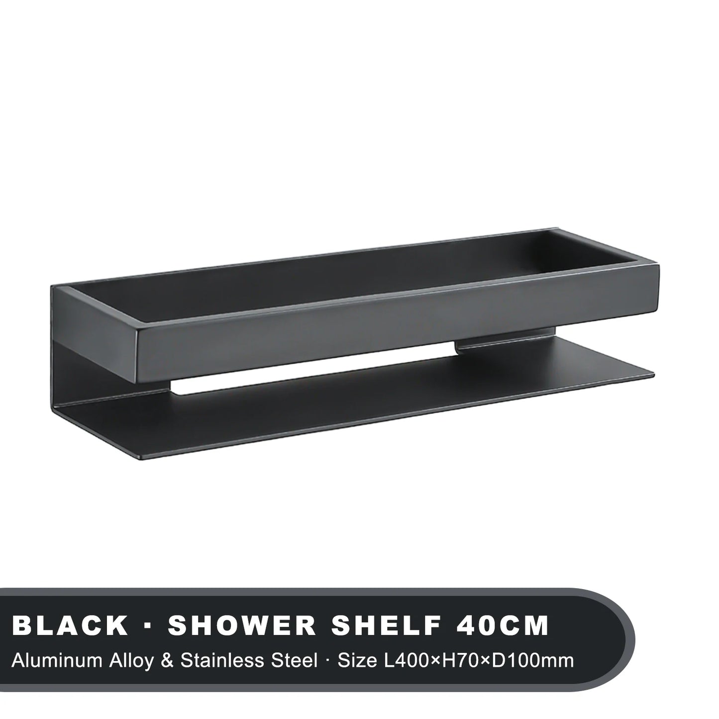 Bathroom Shelf Stainless Steel Wall Mount Shower Organizer Caddy Corner Black Kitchen Accessories Holder Toilet Storage Rack
