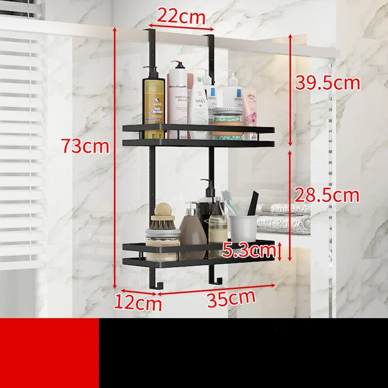Bathroom Storage Rack No Drill Shelves Wall Mount Corner Shelf Shower Holder For WC Shampoo Organizer Bathroom Accessories