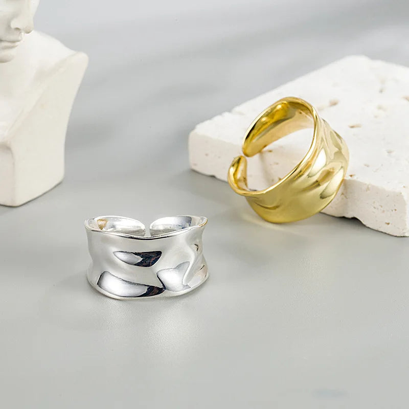 925 Sterling Silver Irregular Rings For Women Men Gift Female Engagement Luxury Accessories Items Everything