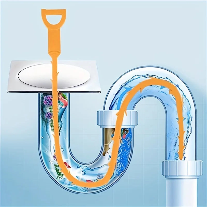 Household Pipe Unclog Drain Hair Cleaner Face Wash Sink Cleaning Brush Convenient for Quick Drain Tool