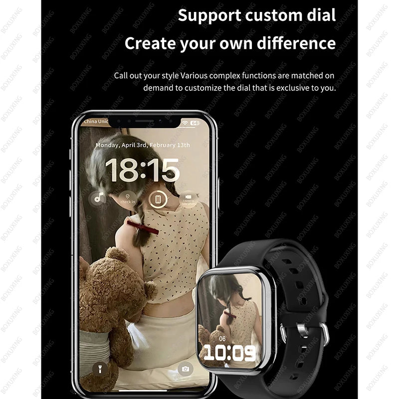 2024 New Smart Watch Women Ultra Series 8 GPS NFC Smartwatch Men BT Call Waterproof Wireless Charging 2.05 inch Screen Watch 9