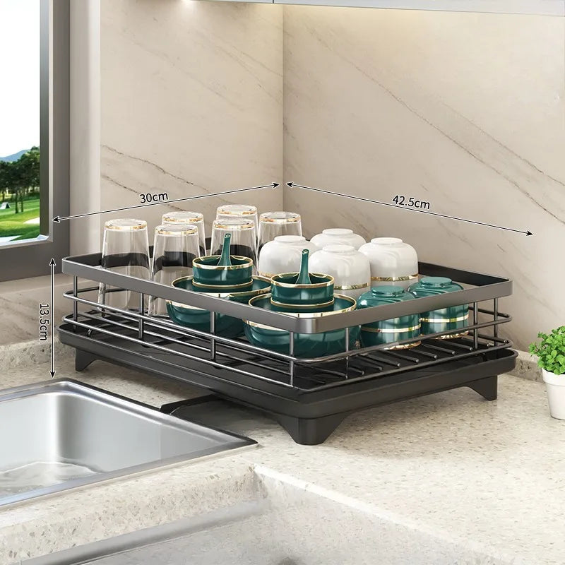 Kitchen sponge stand, sink organizer, kitchen sink accessories with drip tray, rust and non-slip, kitchen utensils for new homes