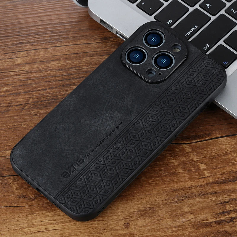 Iphone 11Case for IPhone 15 14Pro Max 13 12 11 Plus XS X XR 8 7 SE20 Luxury Leather Business Elite Shock Proof Cell Phone Cases