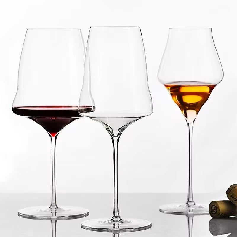 Thin Crystal White Wine Glass, Champagne Sweet, New Craft, Handmade, Not Bubble, Perfect Flawless Goblet