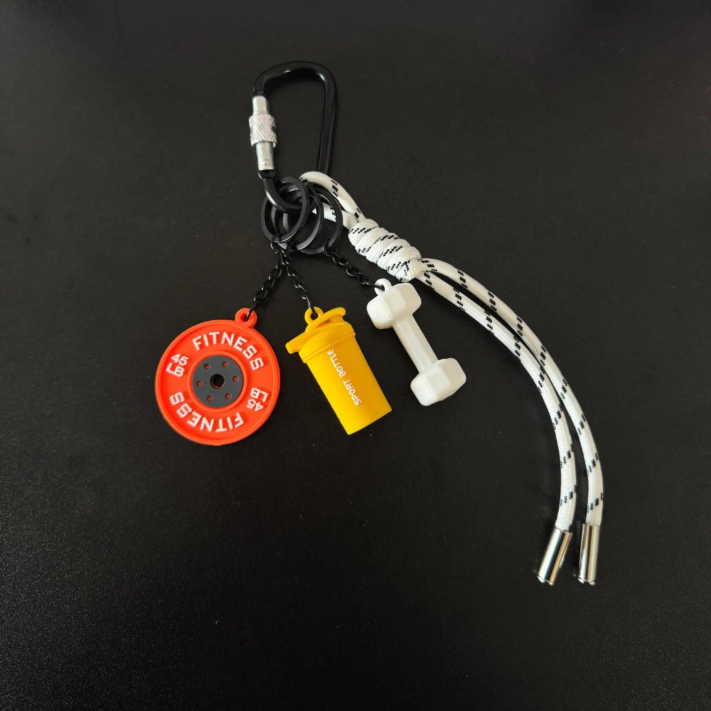 Sports Fitness Bag Pendant Mini Dumbbell Water Cup Keychain Camera Mobile Phone Backpack Accessories For Men Women Y2k Fashion