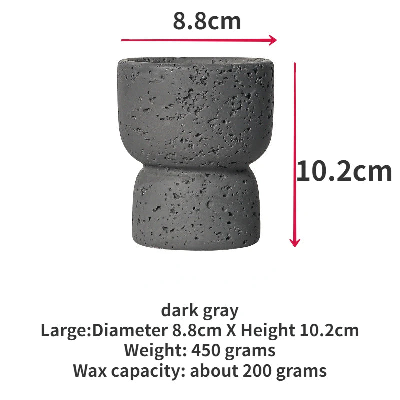 European style simple cement household scented candle empty cup diy high appearance level crafts indoor candlestick decoration