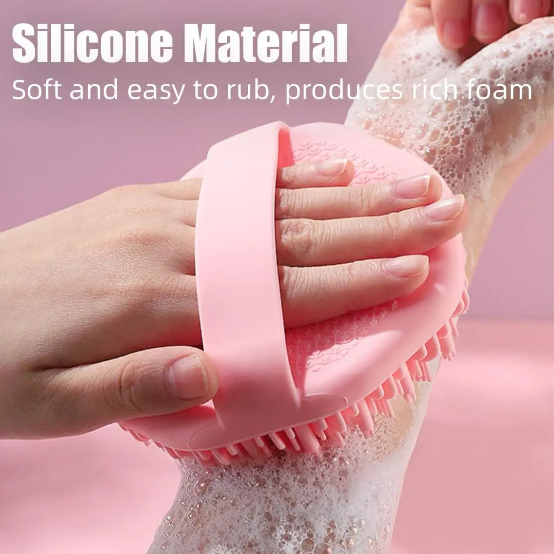 Scrub silicone body scrubber, Sensitive skin exfoliator Body scrubber, Body scrub, Shower silicone bath brush, charcoal