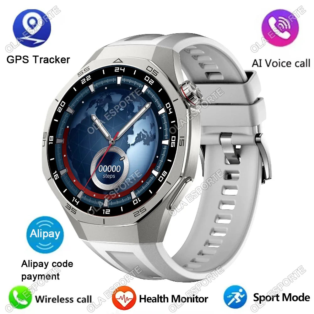 2025 New Smart Watch Men Watch 5 Pro 1.52 AMOLED Screen Bluetooth Call GPS Trajectory NFC Heart Rate Dynamic Lsland SmartWatches