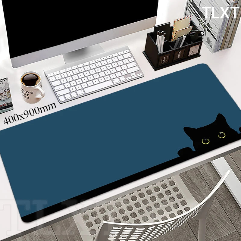Mouse Pads Cute Cat Computer Mousepad Company Desk Pad 100x50cm Large Kawaii Mausepads Office Mouse Mat XXL Big Table Mats
