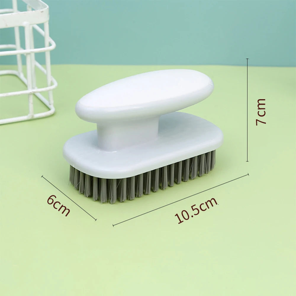Household Shoe Brush Laundry Soft Bristles Portable Scrub Brush Flexible Handle Clothes Cleaner Washing Cleaning Tool Set