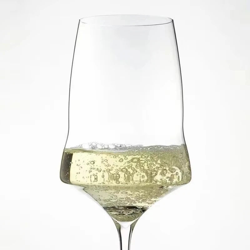 Thin Crystal White Wine Glass, Champagne Sweet, New Craft, Handmade, Not Bubble, Perfect Flawless Goblet