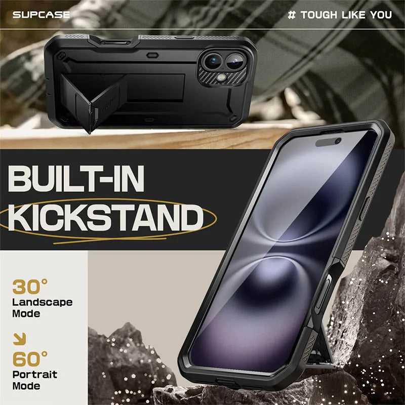 SUPCASE For iPhone 16 Case 6.1" (2024) UB Pro Full-Body Heavy Duty Rugged Phone Case with Built-in Screen Protector