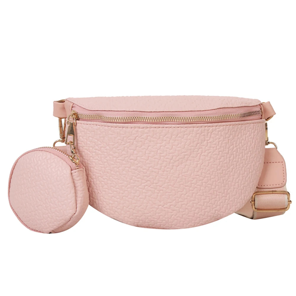 Women's Waist Bag Single Shoulder Bag Fashion Chest Bag Girl's Waist Bag Outdoor Sports Backpack Belt Bag with Small Purse