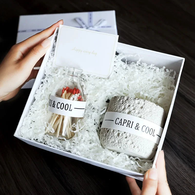 Handmade Fireless Aromatherapy Creative Candle Birthday Gift with Hand Gift Soybean Wax Perfume Fragrance Decoration Gift Box