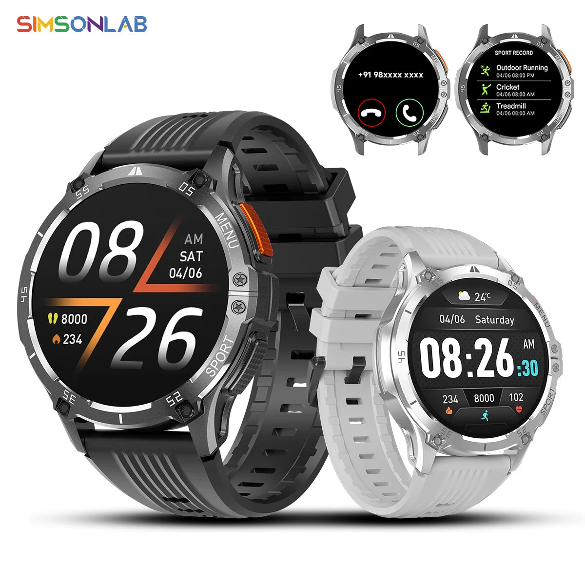 2025 Smart Watch 466*466 AMOLED Screen All Touch Health Monitoring Female Cycle Function Respiratory Training