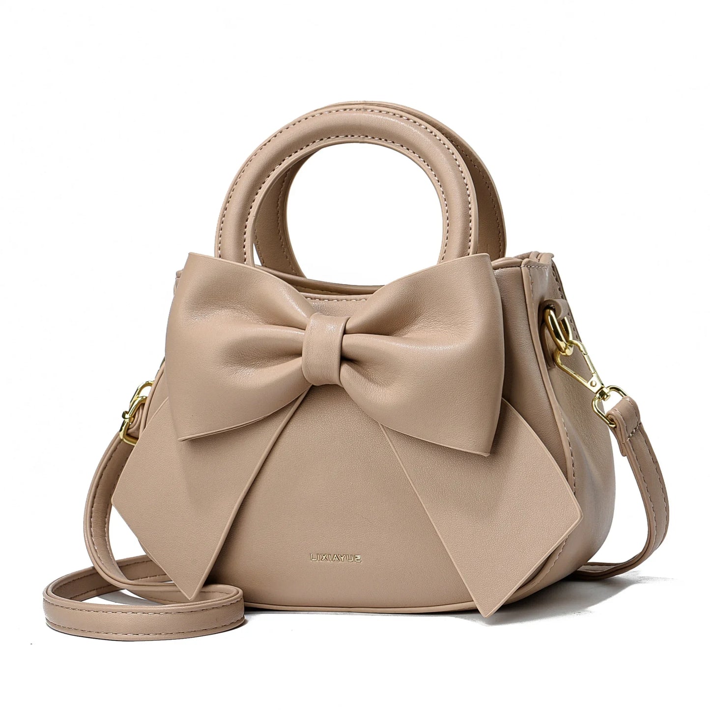 Fashion Casual Handbags For Women Cute Bow Black White Blue Kahki PU Handbags Trendy Daily Shoulder Underarm Bags bolsa feminina